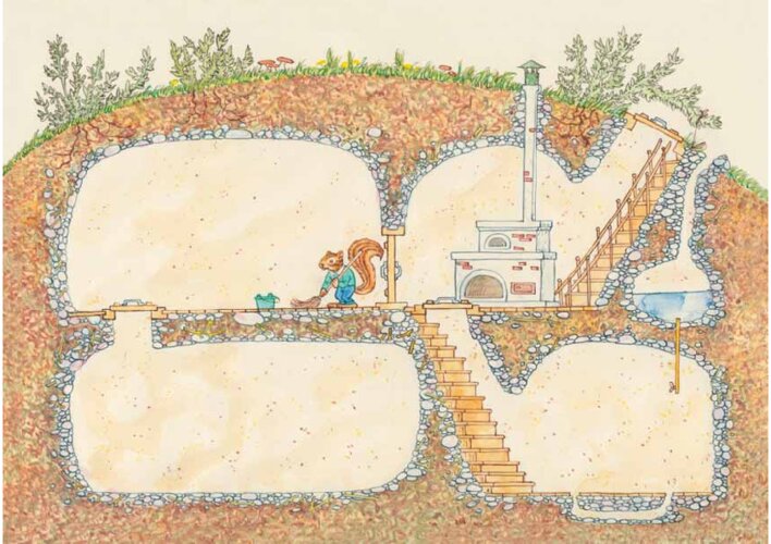 Норка бурундука: комнаты и мебель, страница 16